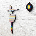 Bazooka Jo Mini- Pastel & Diamond Dust - Original Wall Sculpture - SOLD by artist Lhouette - Wyecliffe Galleries