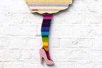 Bazooka Jo Mini- Pastel & Diamond Dust - Original Wall Sculpture - SOLD by artist Lhouette - Wyecliffe Galleries