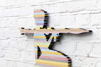 Bazooka Jo Mini- Pastel & Diamond Dust - Original Wall Sculpture - SOLD by artist Lhouette - Wyecliffe Galleries