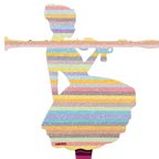 Bazooka Jo Mini- Pastel & Diamond Dust - Original Wall Sculpture - SOLD by artist Lhouette - Wyecliffe Galleries