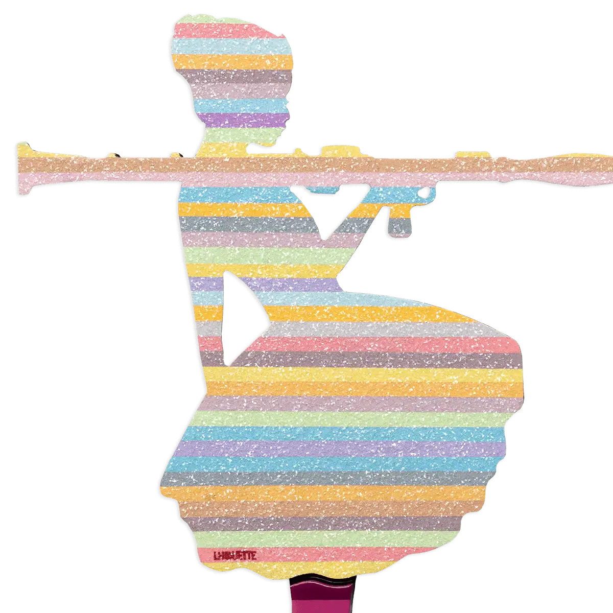 Bazooka Jo Mini- Pastel & Diamond Dust - Original Wall Sculpture - SOLD by artist Lhouette - Wyecliffe Galleries