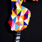 Bazooka Jo Miniature - Geo Original Wall Sculpture -SOLD by artist Lhouette - Wyecliffe Galleries