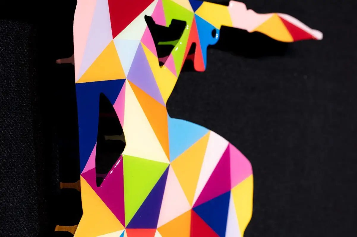 Bazooka Jo Miniature - Geo Original Wall Sculpture -SOLD by artist Lhouette - Wyecliffe Galleries