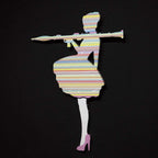 Bazooka Jo Miniature - Pastel with Diamond Dust - Original Wall Sculpture - SOLD by artist Lhouette - Wyecliffe Galleries