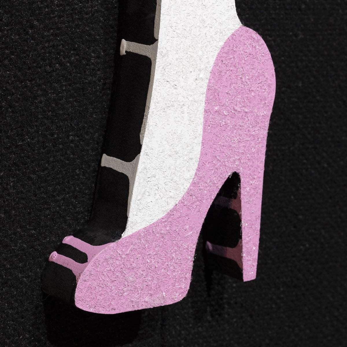 Bazooka Jo Miniature - Pastel with Diamond Dust - Original Wall Sculpture - SOLD by artist Lhouette - Wyecliffe Galleries