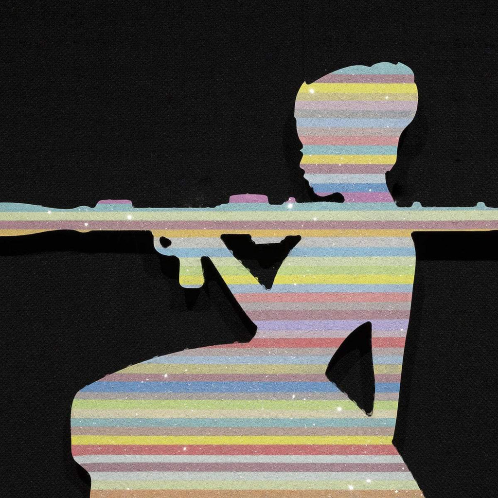 Bazooka Jo Miniature - Pastel with Diamond Dust - Original Wall Sculpture - SOLD by artist Lhouette - Wyecliffe Galleries