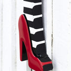 Bazooka Jo Miniature Striped Tights - Original Wall Sculpture - SOLD by artist Lhouette - Wyecliffe Galleries