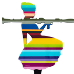 Bazooka Jo Miniature Striped Tights - Original Wall Sculpture - SOLD by artist Lhouette - Wyecliffe Galleries