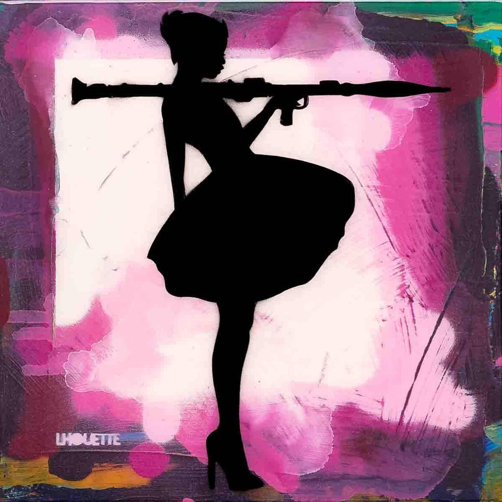 Bazooka Jo Mixer (Cherry Blossom Pink) - Original - SOLD by artist Lhouette - Wyecliffe Galleries