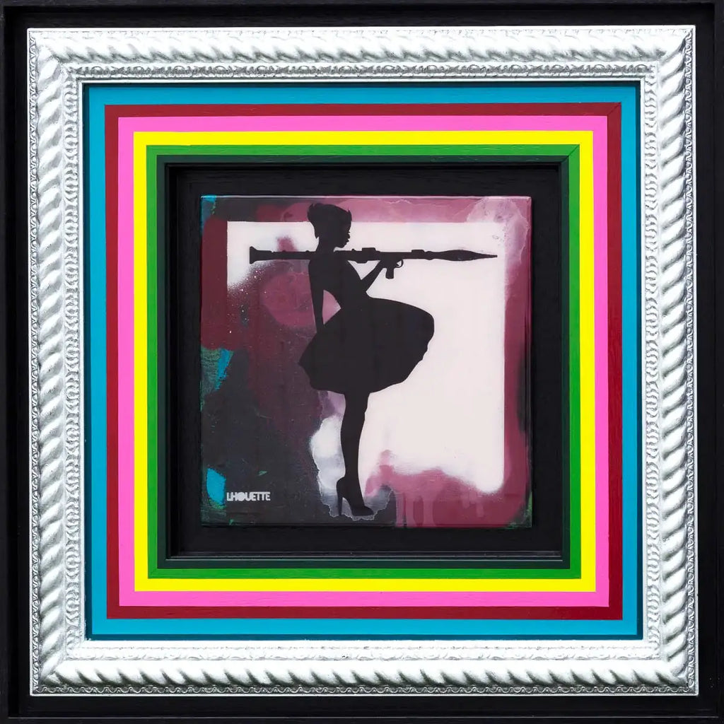 Bazooka Jo Mixer - Pink Original - SOLD by artist Lhouette - Wyecliffe Galleries