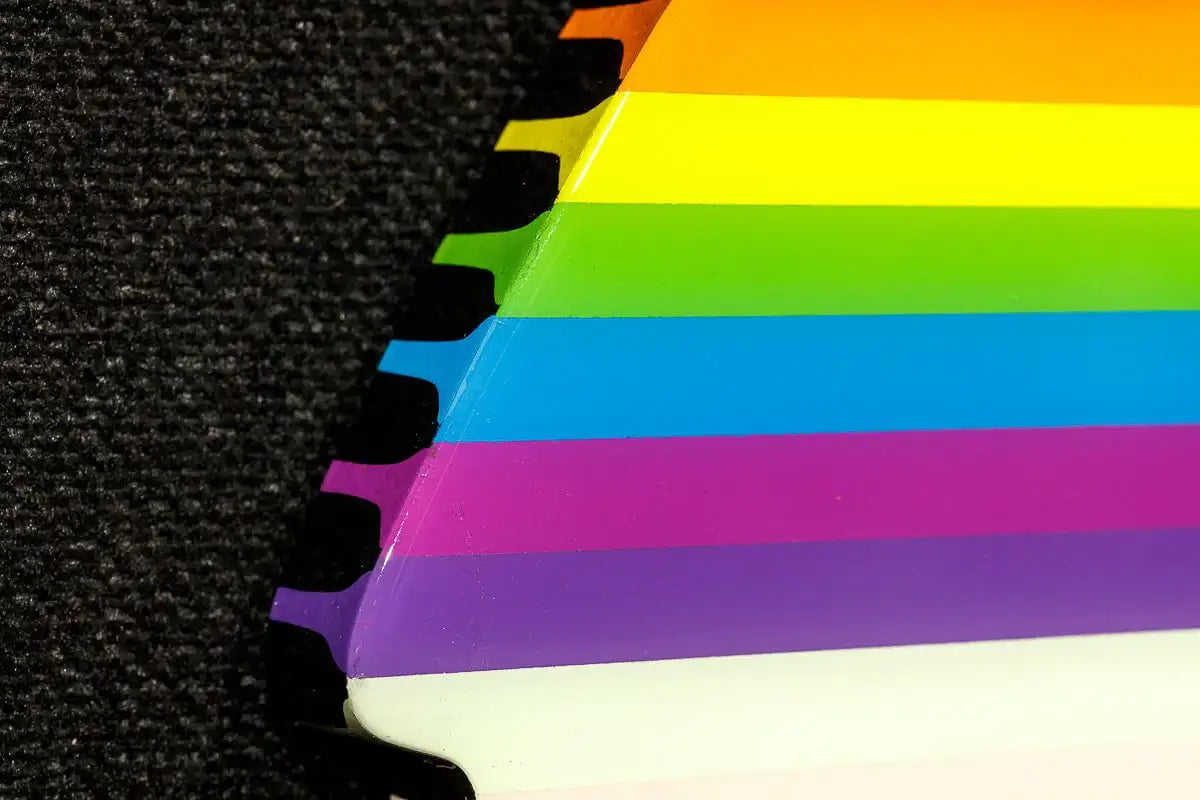 Bazooka Jo Rainbow Striped Miniature Two Part Wall Sculpture - Original - SOLD by artist Lhouette - Wyecliffe Galleries