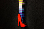Bazooka Jo Rainbow Striped Miniature Two Part Wall Sculpture - Original - SOLD by artist Lhouette - Wyecliffe Galleries