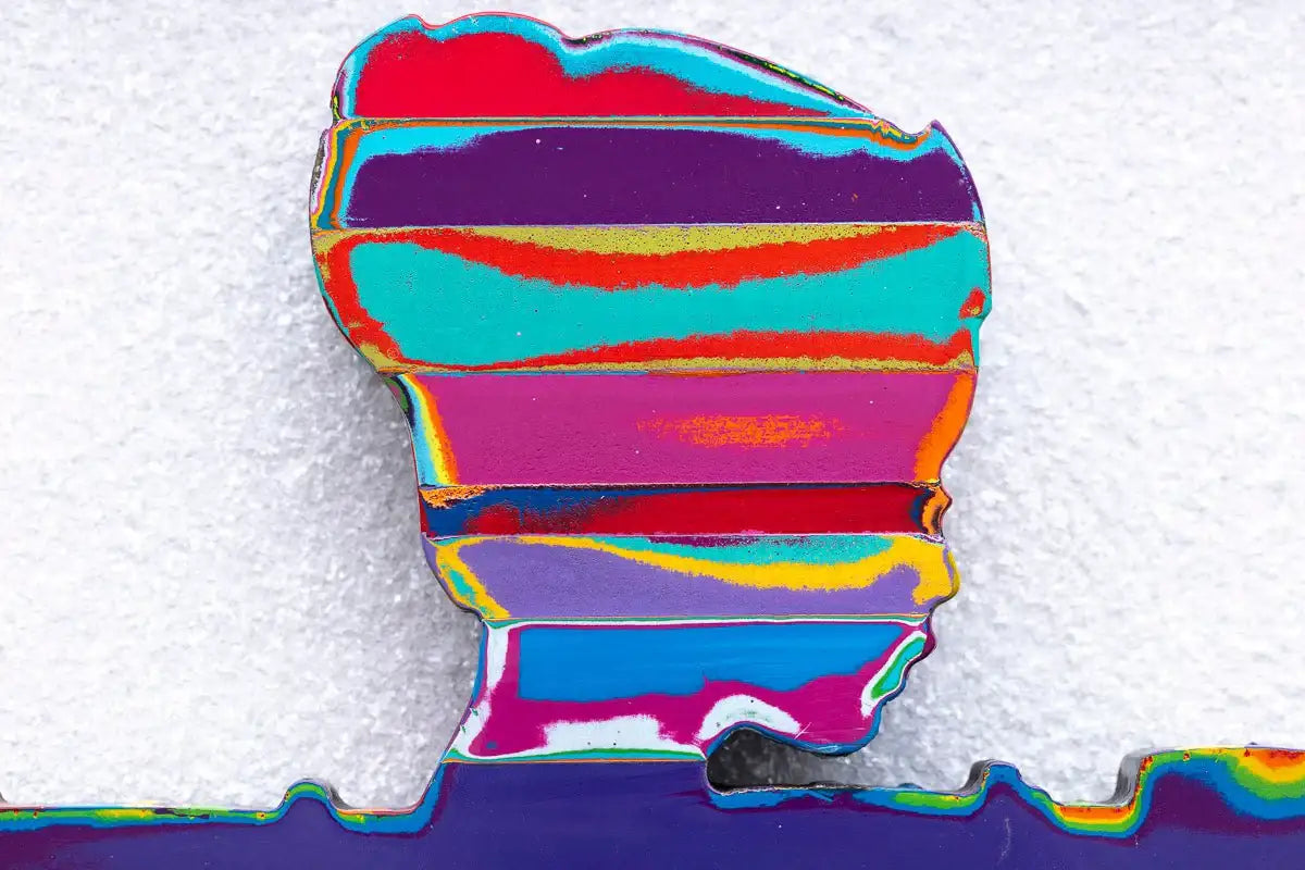 Bazooka Jo - Scratched Back Framed Sculpture - Original - SOLD by artist Lhouette - Wyecliffe Galleries