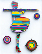 Bazooka Jo - Scratched Back Framed Sculpture - Original - SOLD by artist Lhouette - Wyecliffe Galleries