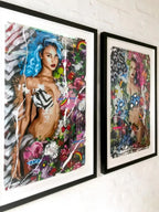 Beautiful Species, Blue and Pink - Matching Edition SET by artist Lhouette - Wyecliffe Galleries