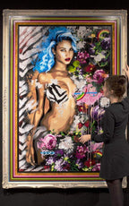 Beautiful Species - Blue - Original - SOLD by artist Lhouette - Wyecliffe Galleries