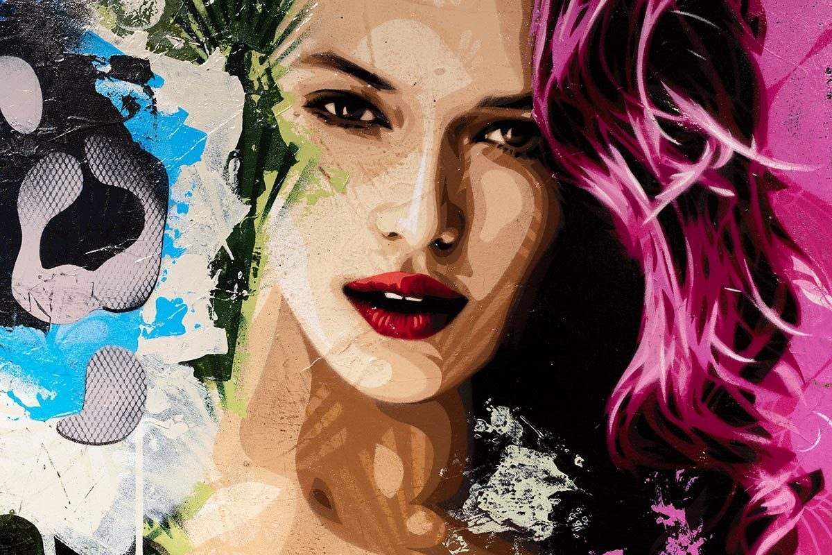 Beautiful Species - Pink - Original - SOLD by artist Lhouette - Wyecliffe Galleries