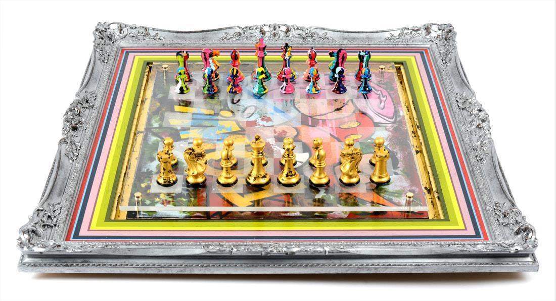 Bespoke Chess Set - SOLD by artist Lhouette - Wyecliffe Galleries