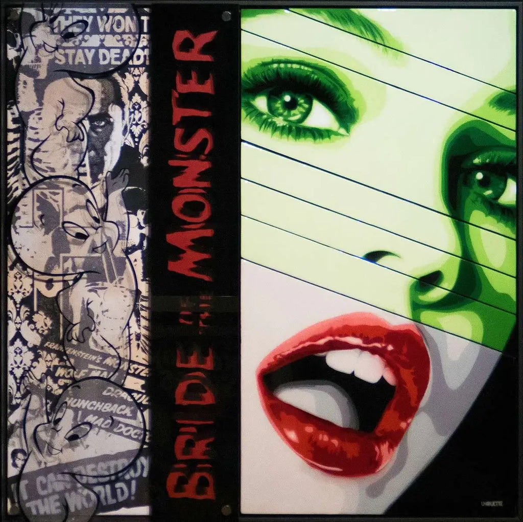 Bride of the Monster - Video Heaven - Original - SOLD by artist Lhouette - Wyecliffe Galleries