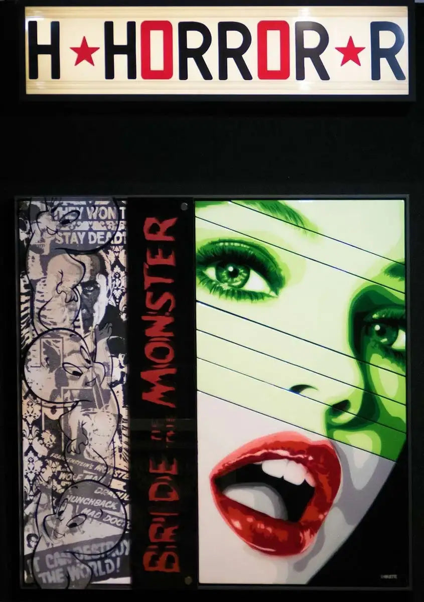 Bride of the Monster - Video Heaven - Original - SOLD by artist Lhouette - Wyecliffe Galleries