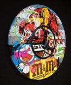 Cable Drum - Iron Man - SOLD by artist Lhouette - Wyecliffe Galleries