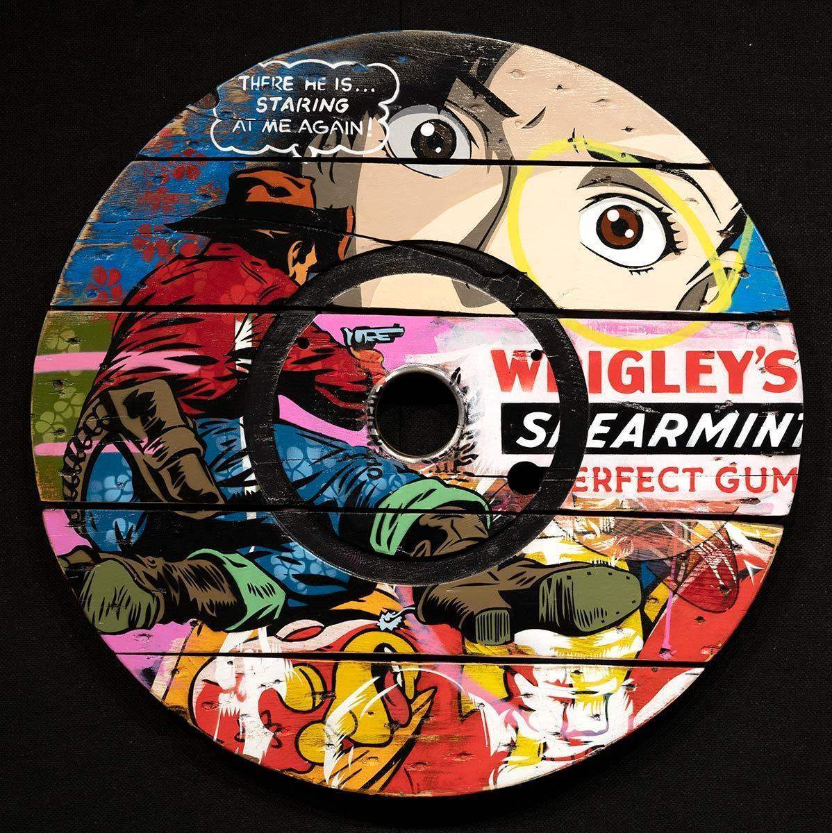 Cable Drum - Martyrdom - Original - SOLD by artist Lhouette - Wyecliffe Galleries