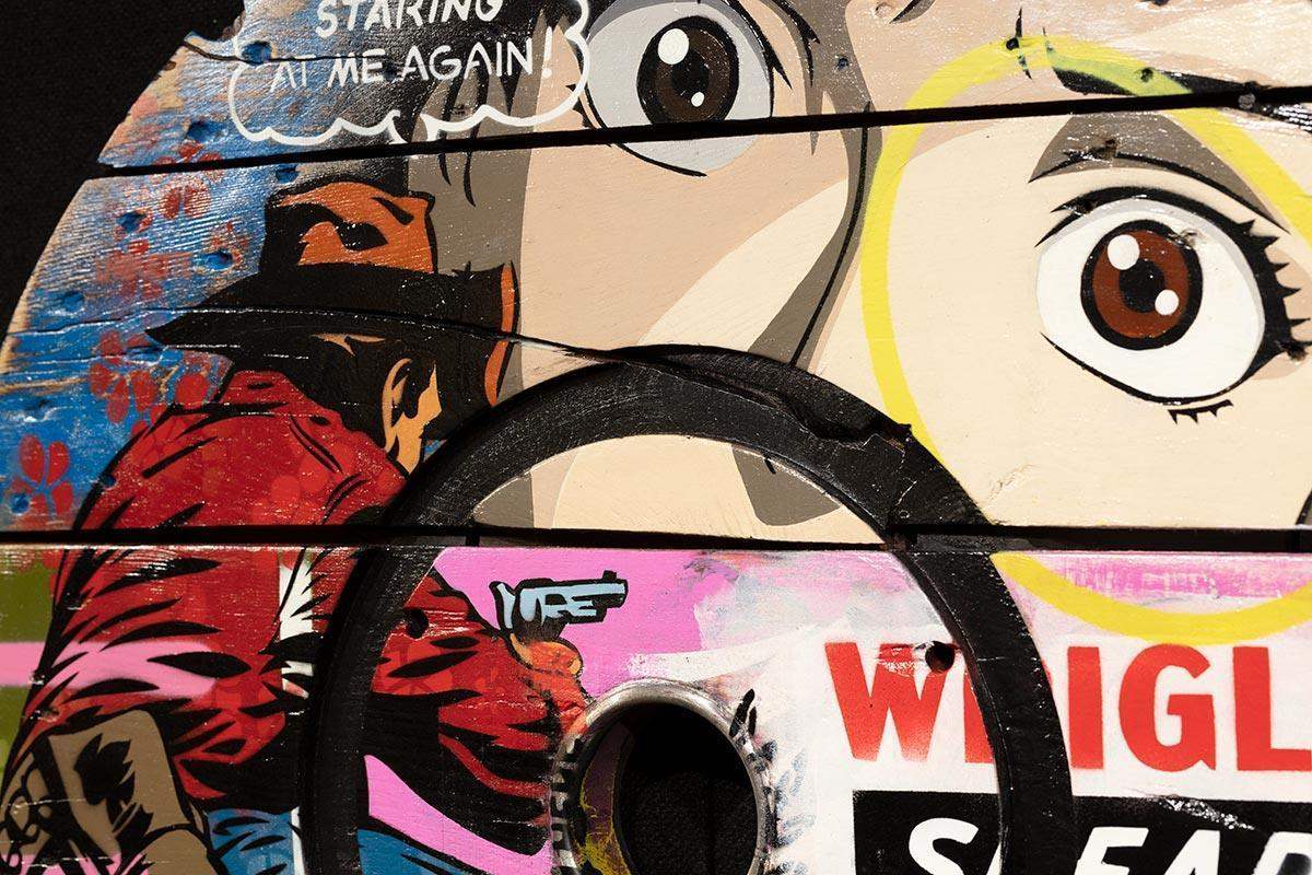 Cable Drum - Martyrdom - Original - SOLD by artist Lhouette - Wyecliffe Galleries