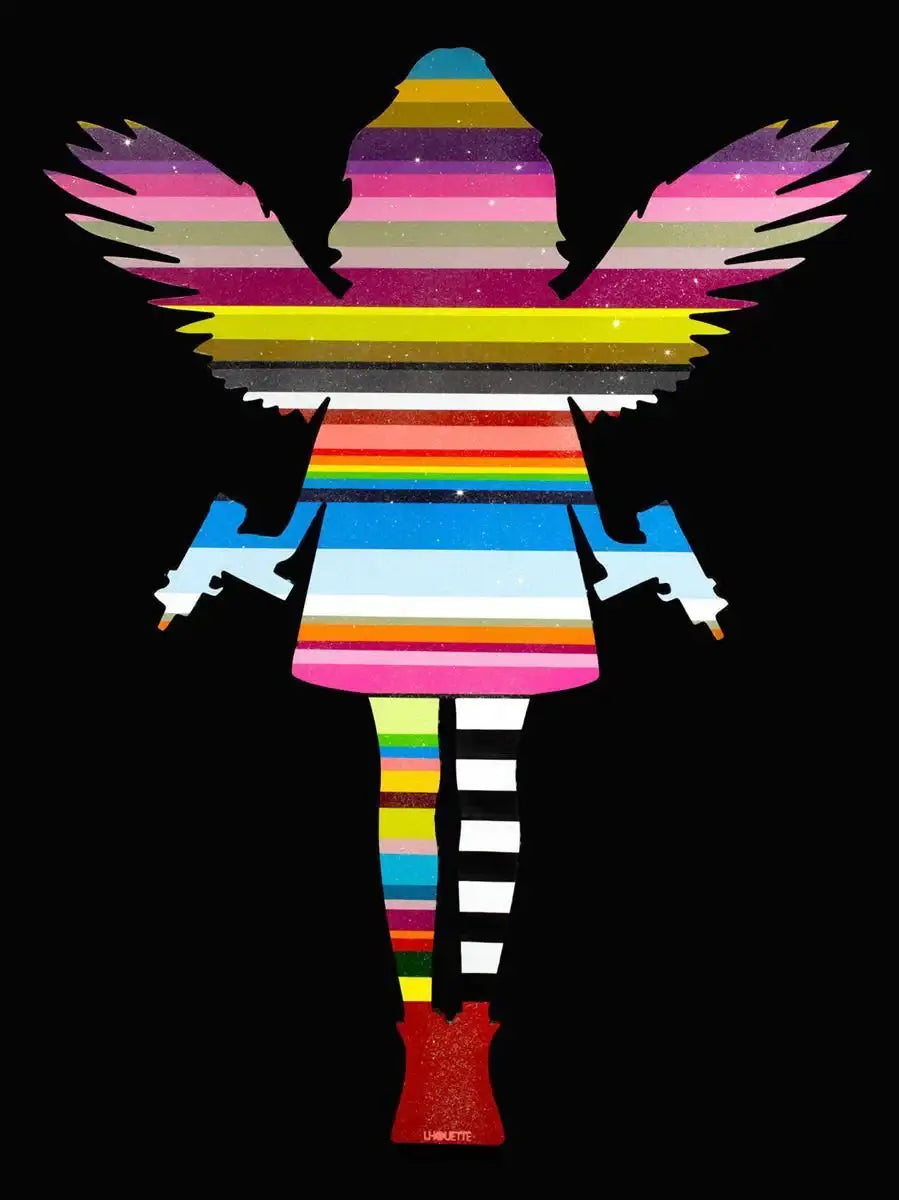 Cake Angel - Original - SOLD by artist Lhouette - Wyecliffe Galleries