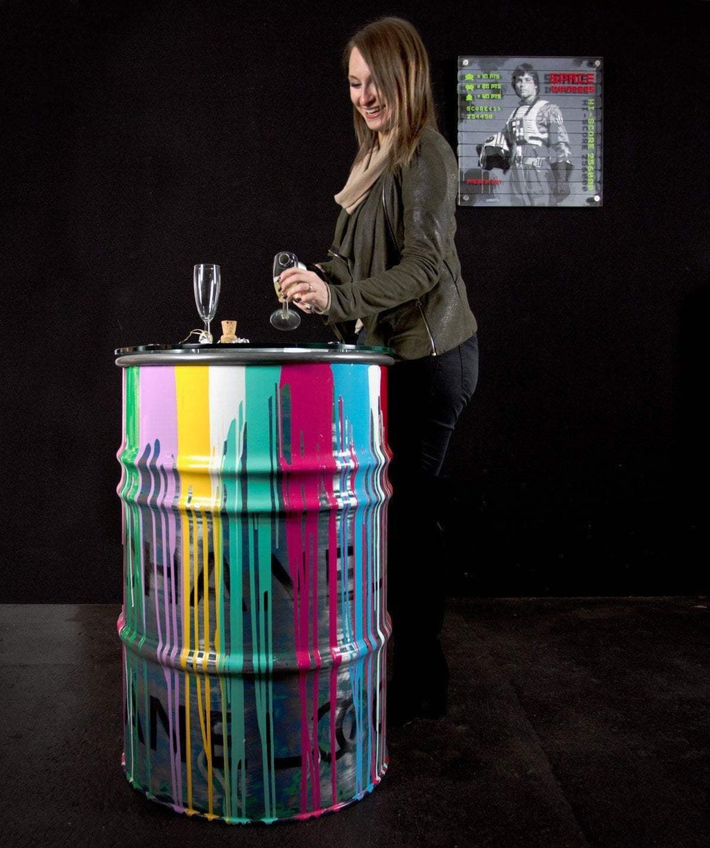 Chanel Oil Drum Bar Table - SOLD by artist Lhouette - Wyecliffe Galleries