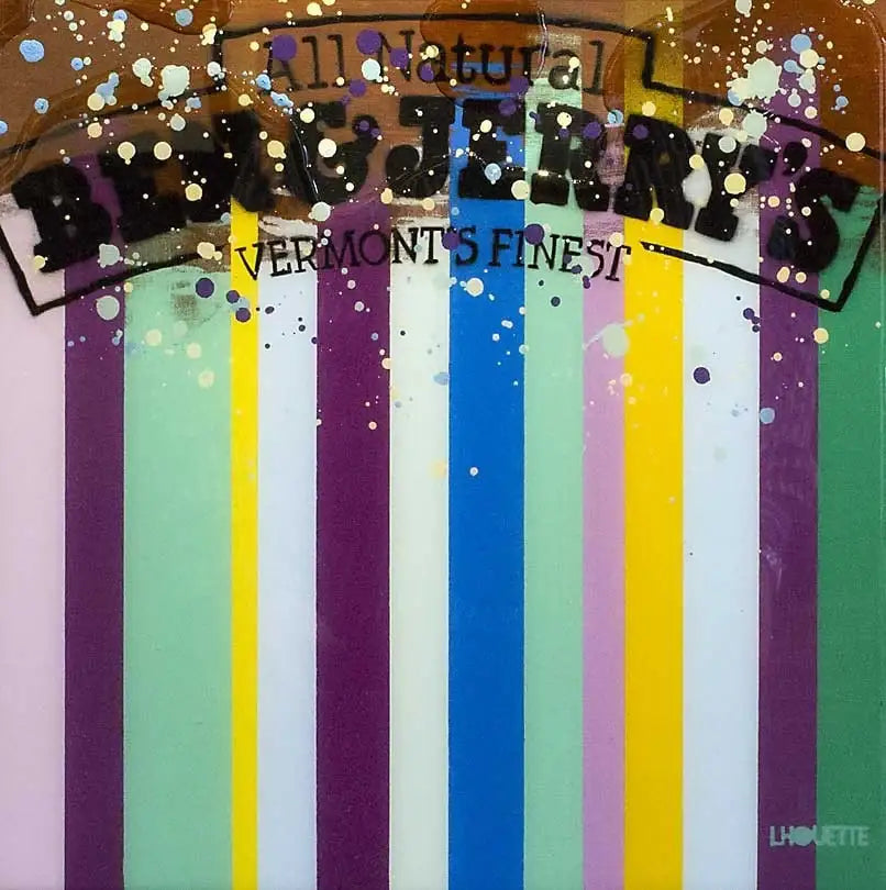 Colour Crate - Ben & Jerry's SOLD by artist Lhouette - Wyecliffe Galleries