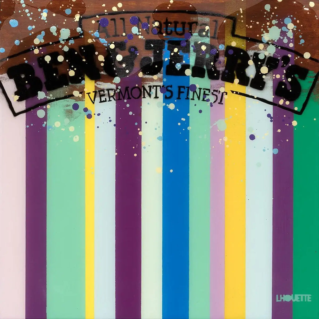 Colour Crate - Ben & Jerry's SOLD by artist Lhouette - Wyecliffe Galleries