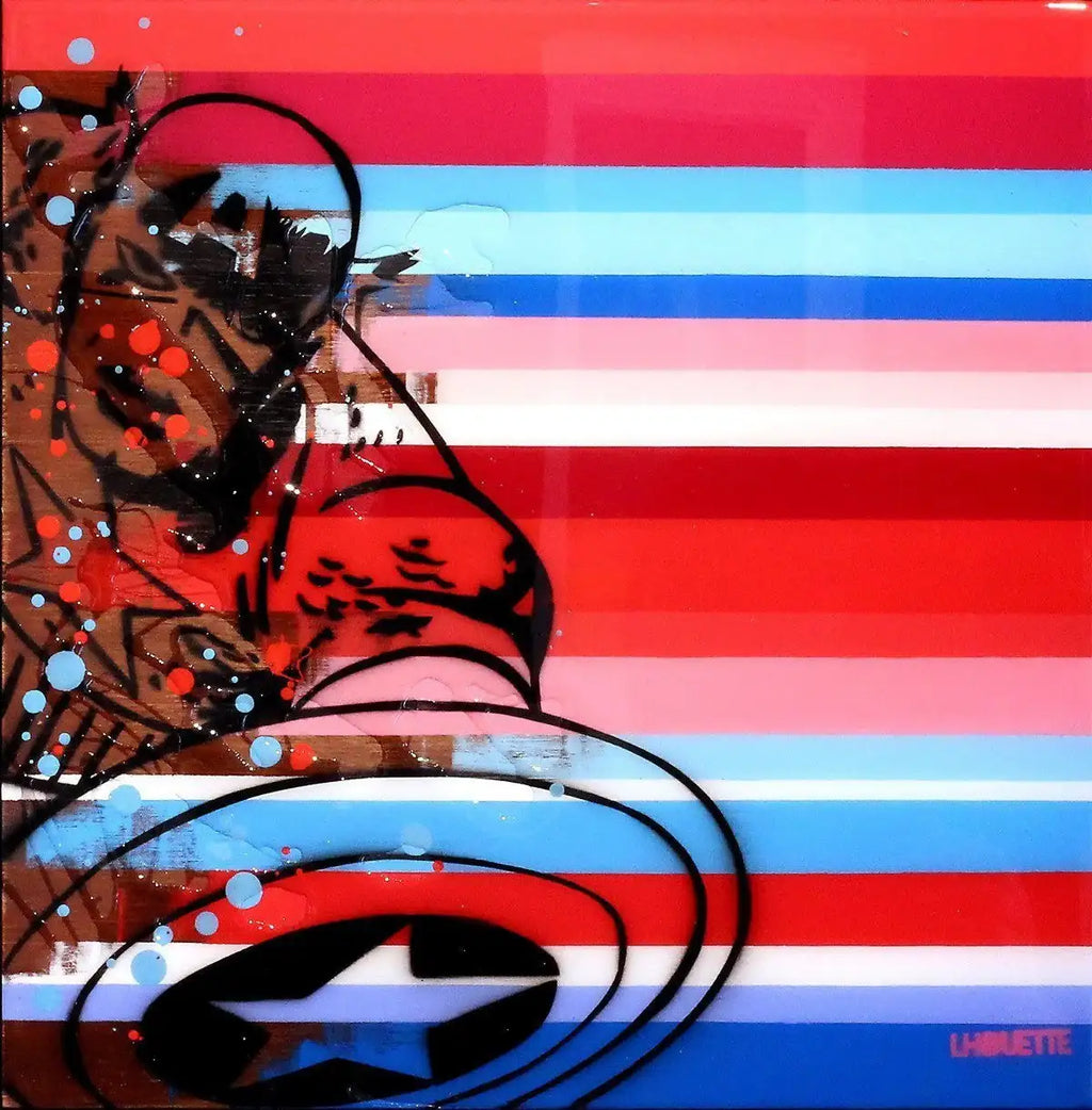 Colour Crate - Captain America - Original - SOLD by artist Lhouette - Wyecliffe Galleries