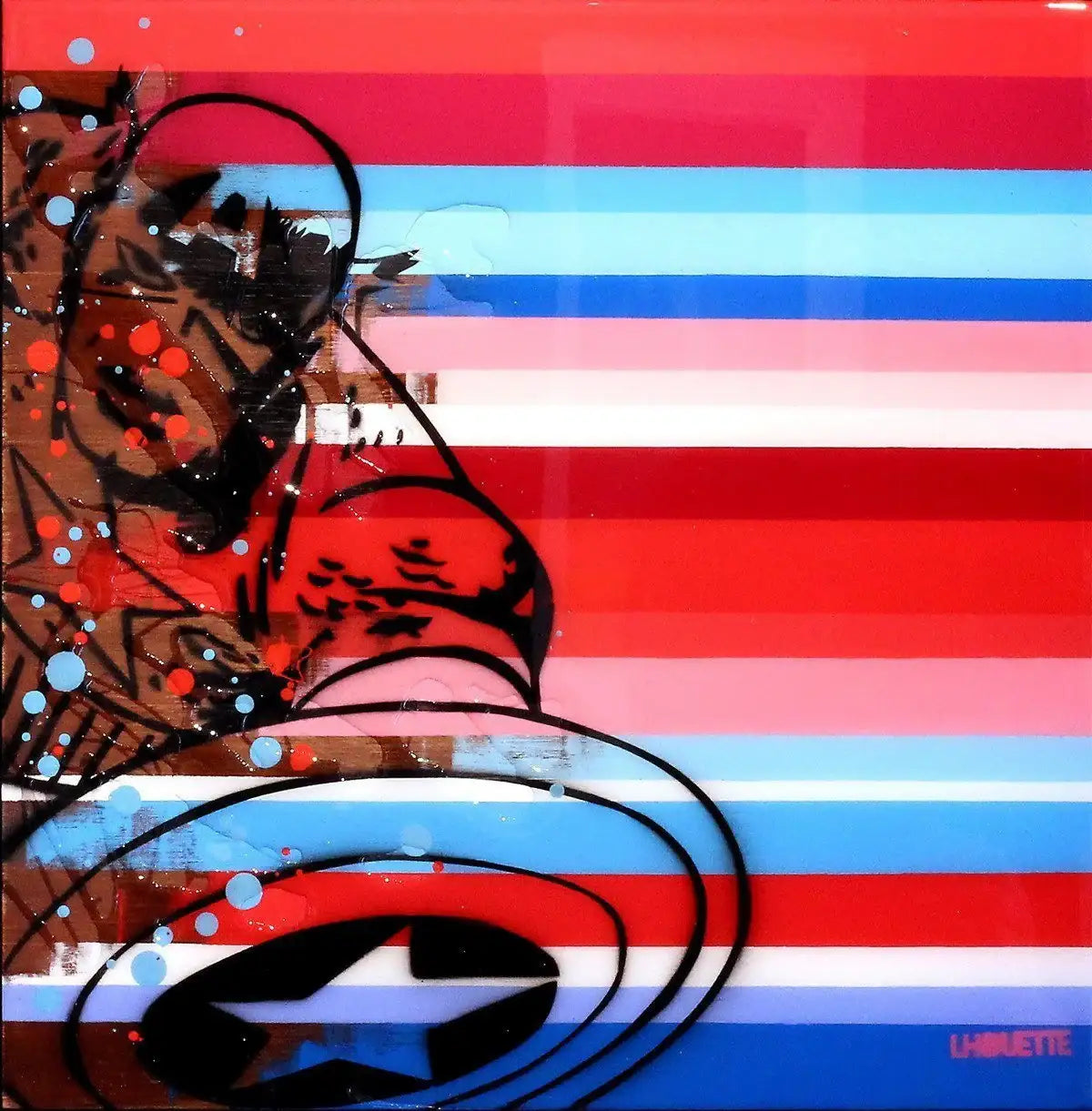 Colour Crate - Captain America - Original - SOLD by artist Lhouette - Wyecliffe Galleries