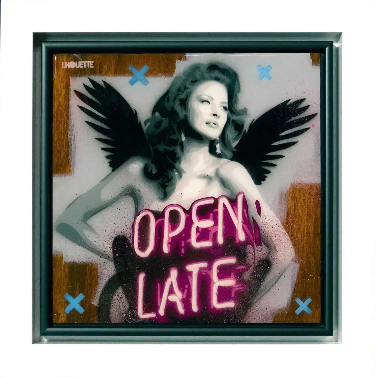 Colour Crate - Guardian Angel I - Original - SOLD by artist Lhouette - Wyecliffe Galleries