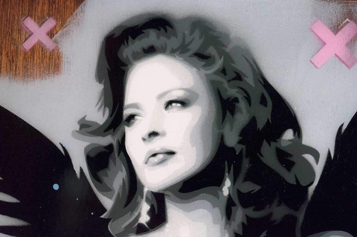 Colour Crate - Guardian Angel II - Original - SOLD by artist Lhouette - Wyecliffe Galleries