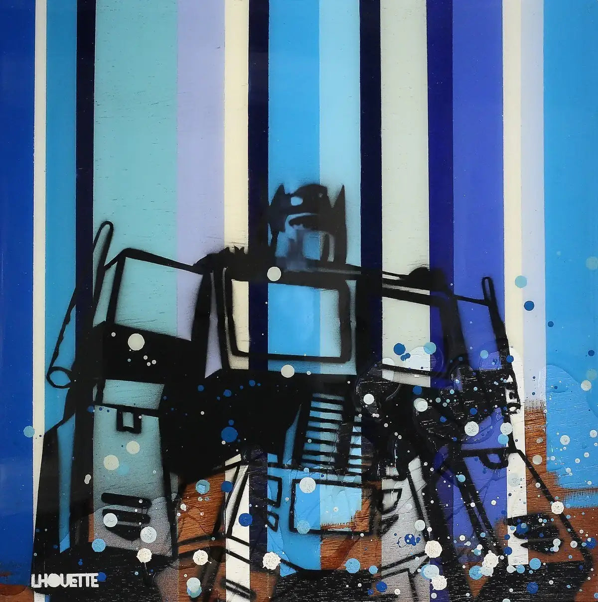 Colour Crate - Optimus Prime - SOLD by artist Lhouette - Wyecliffe Galleries