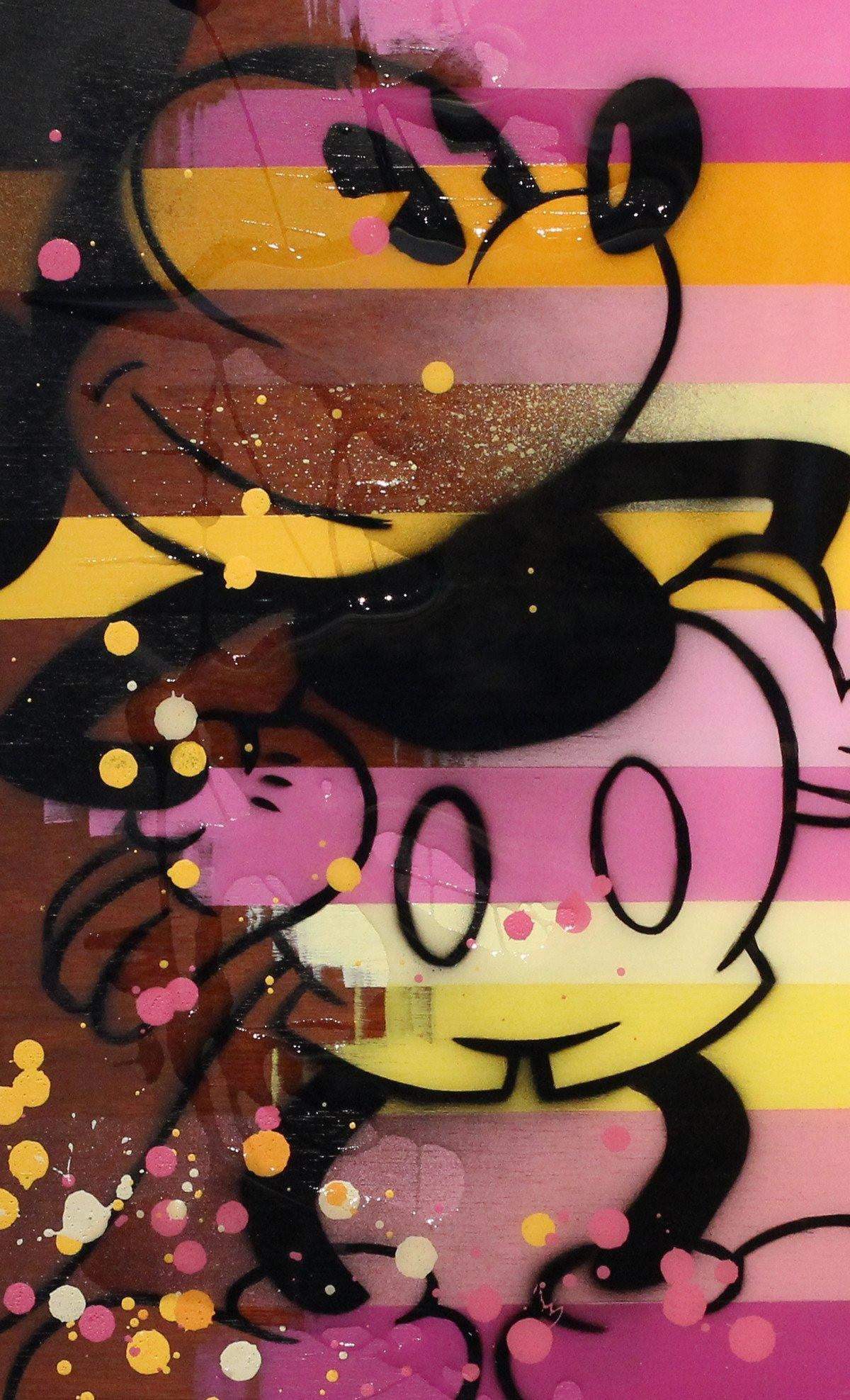 Colour Crate - Pink Mickey - SOLD by artist Lhouette - Wyecliffe Galleries