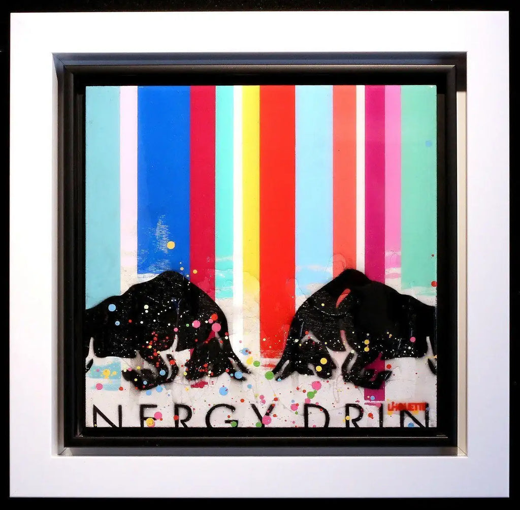 Colour Crate - Red Bull - ORIGINAL - SOLD by artist Lhouette - Wyecliffe Galleries