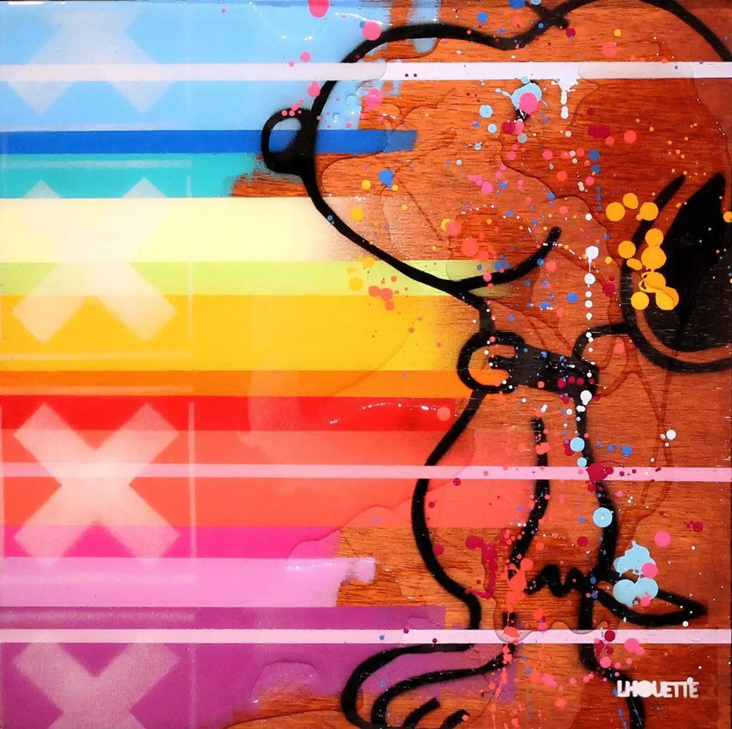 Colour Crate - Snoopy - Original - SOLD by artist Lhouette - Wyecliffe Galleries