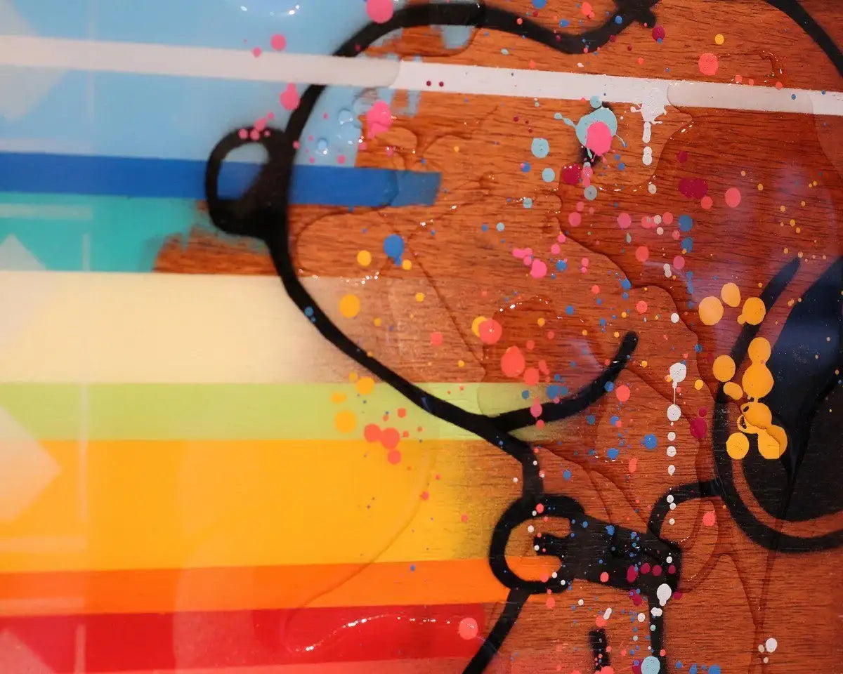 Colour Crate - Snoopy - Original - SOLD by artist Lhouette - Wyecliffe Galleries