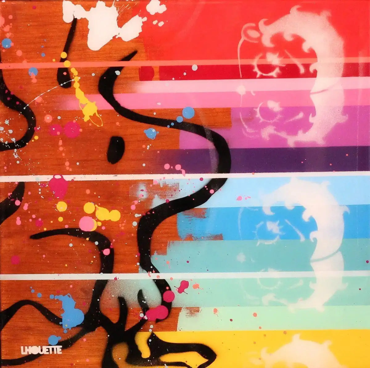 Colour Crate - Woodstock - Original - SOLD by artist Lhouette - Wyecliffe Galleries