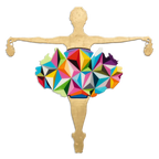 Drop the Bomb - Geo Prism, Gold Gild - Original Wall Sculpture - SOLD by artist Lhouette - Wyecliffe Galleries