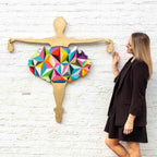 Drop the Bomb - Geo Prism, Gold Gild - Original Wall Sculpture - SOLD by artist Lhouette - Wyecliffe Galleries