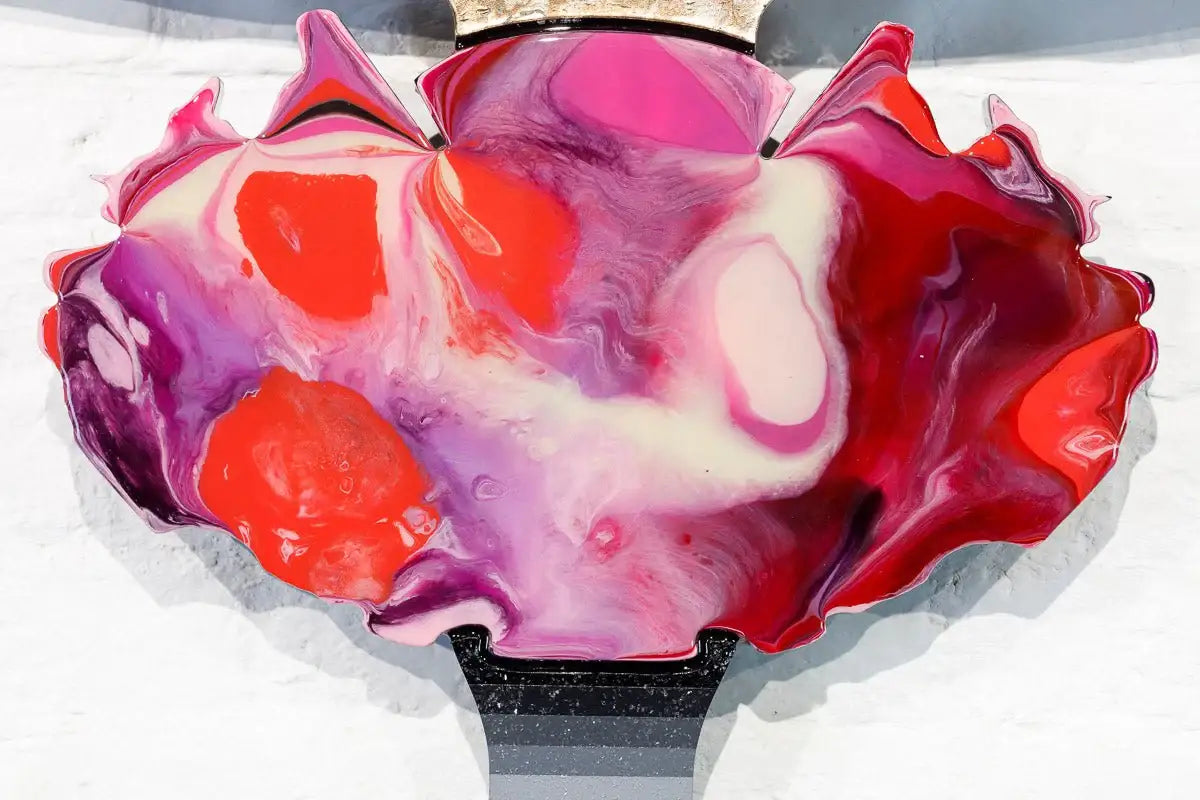 Drop The Bomb Marbled - Miniature Wall Sculpture - Original - SOLD by artist Lhouette - Wyecliffe Galleries