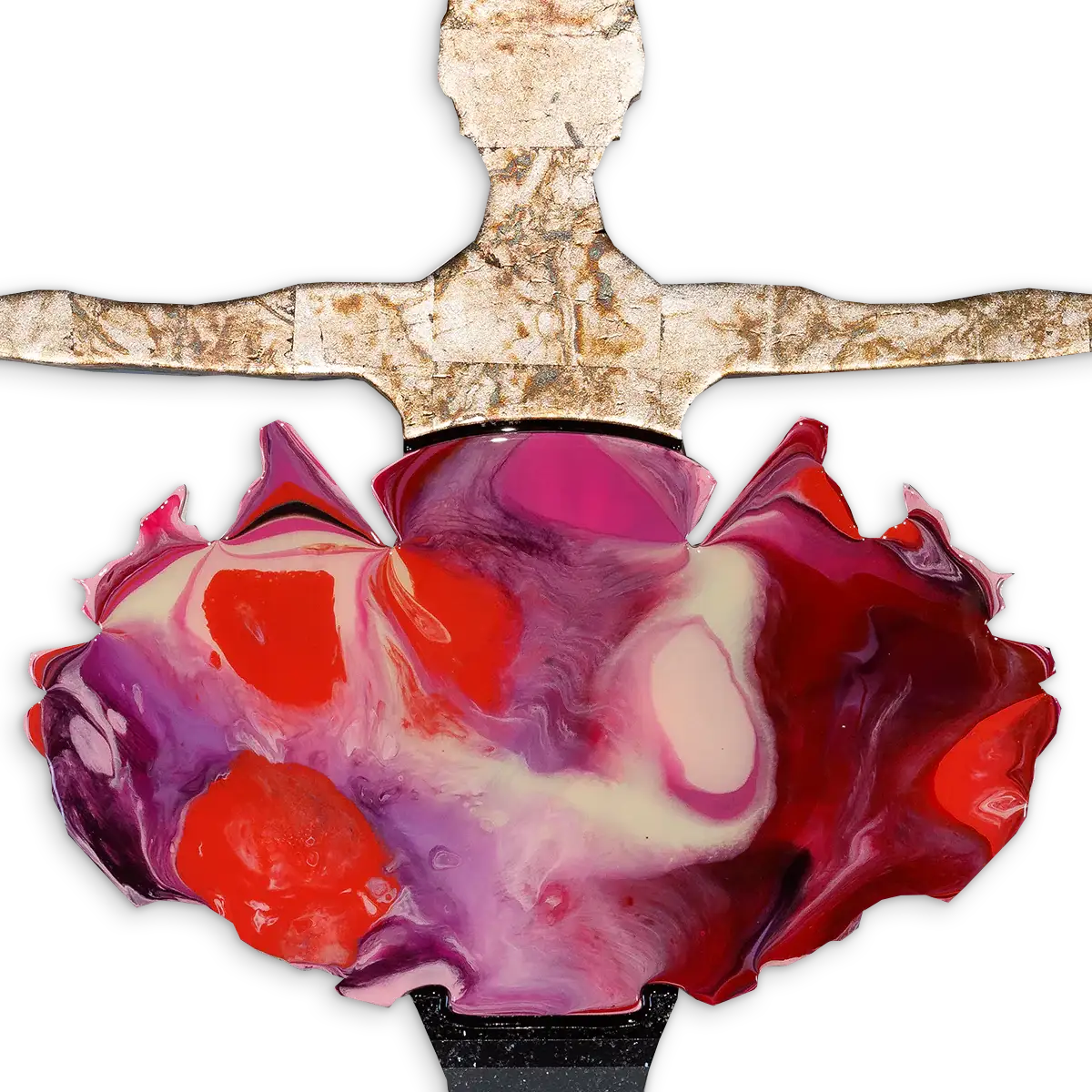 Drop The Bomb Marbled - Miniature Wall Sculpture - Original - SOLD by artist Lhouette - Wyecliffe Galleries