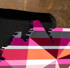 Drop the Bomb Miniature - Pink Geometric Original Wall Sculpture - SOLD by artist Lhouette - Wyecliffe Galleries