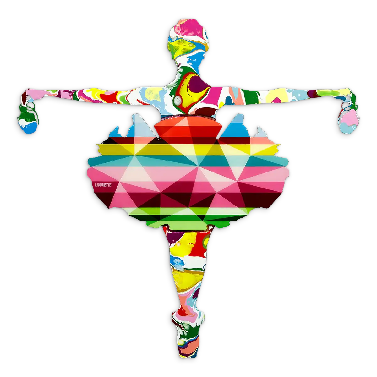 Drop The Bomb Marbled Miniature Wall Sculpture - Original SOLD by artist Lhouette - Wyecliffe Galleries