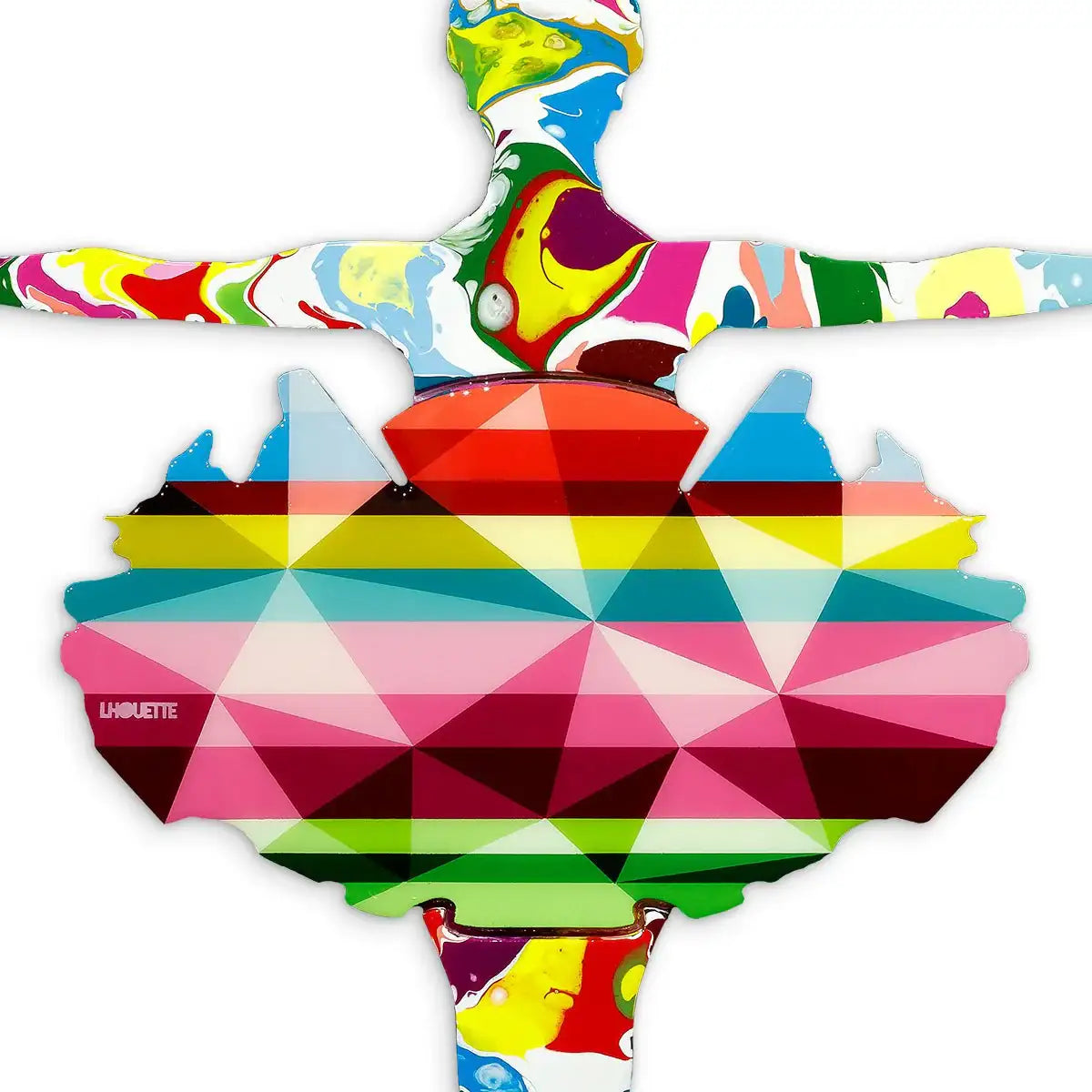 Drop The Bomb Marbled Miniature Wall Sculpture - Original SOLD by artist Lhouette - Wyecliffe Galleries