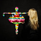 Drop The Bomb Marbled Miniature Wall Sculpture - Original SOLD by artist Lhouette - Wyecliffe Galleries