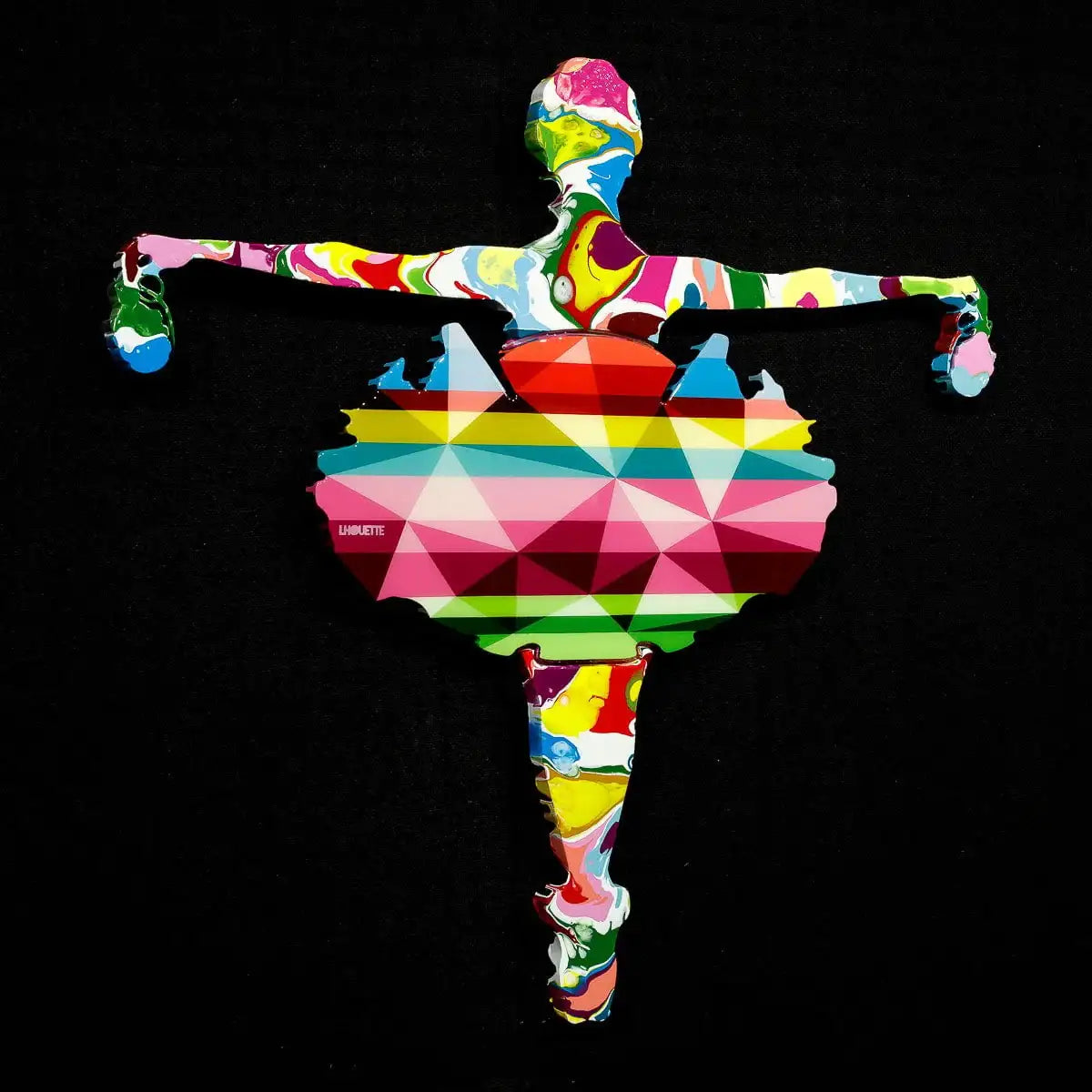 Drop The Bomb Marbled Miniature Wall Sculpture - Original SOLD by artist Lhouette - Wyecliffe Galleries